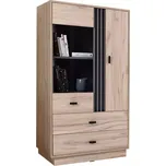 Vitrína Allmo AL4 dub estana světlý/antracit