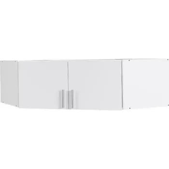 Šatní skříň Nástavec Na Rohovou Skříň Snow 117cm Bílý