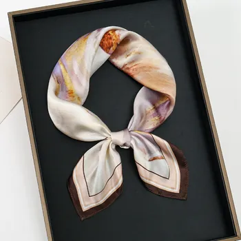 Šátek Hedvábný šátek Velký květ 53x53 cm v dárkovém balení, HEDVÁBNÝ SVĚT