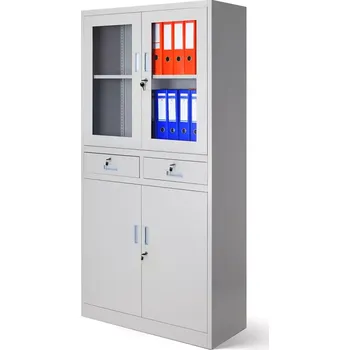 Kancelářská sestava Kancelářská skříň Edmund kov šedá