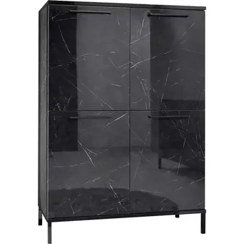 Obývací stěna Vitrína Mango 04MN černý mramor