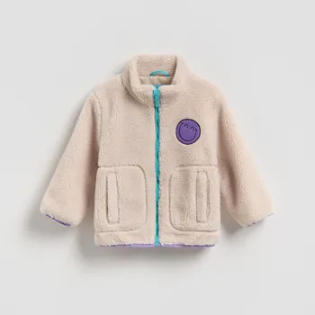 Chlapecká bunda Reserved - Bunda SmileyWorld® - krémová - 826HF-01X - 826HF-01X-110