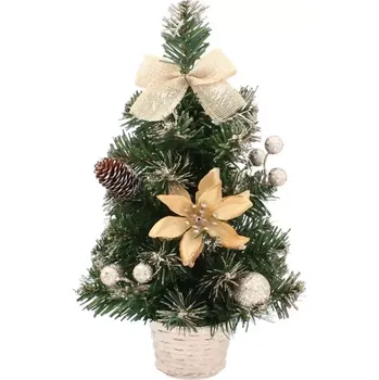 Vánoční stromek Vánoční stromeček 30 cm zlatý 9465