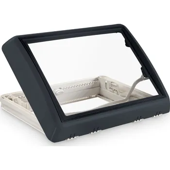 Autodoplněk Šedé Střešní okno Dometic Midi Heki FL bez nucené ventilace, otevírání madlem, 700x500 mm