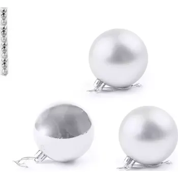 Vánoční dekorace Vánoční ozdoby 3 cm sada 12 ks NGB108-1