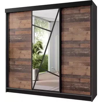 Kancelářská sestava Skříň Vena 200 graft antracyt + old style