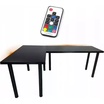 Kancelářská sestava Psací Stůl Roh. Top Černá 202x136x2,8 Model 1