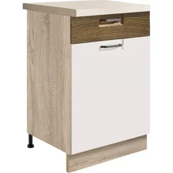 Kuchyňská skříňka Kuchyňská Skříňka Favorit 4D Sonoma/White/Ribbeck