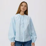 Reserved - Košile s vyšívaným vzorem - bleděmodrá - 495FH-05X - 495FH-05X-XL