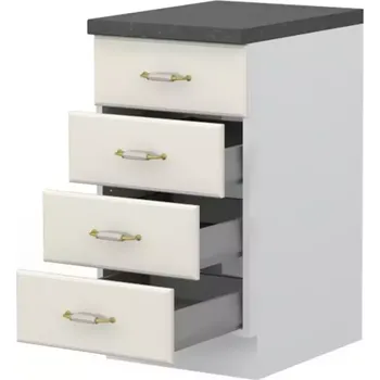 Kuchyňská skříňka Kuchyňská skříňka Evergreen R-45-4MBOX/4 4S ivorymat