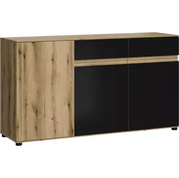 Kancelářská sestava Komoda Camino 3D2S CMNK 02 dub evoke+sametová černá