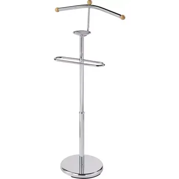 Věšák Věšák na oblečení/němý sluha GC7503 chrom/přírodní