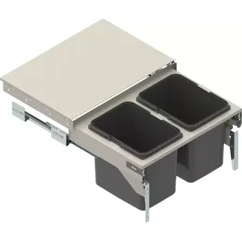 Odpadkový koš Zásuvka s odpadkovými koši KB=60 h=42.5 nl-400 stříbrný