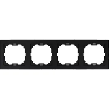 vypínač Rámček 4-násobný černy Imperia