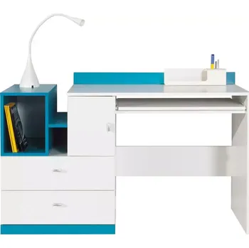 Dětský pokoj Psací Stůl Mobi 130cm Bílá / tyrkysová