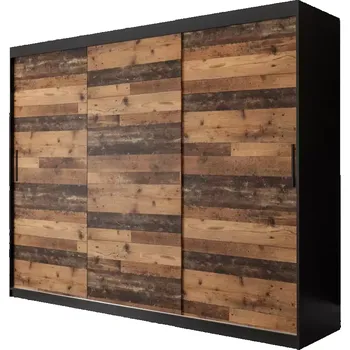 Kancelářská sestava Skříň Old Wood T 250 Černá/Old Style