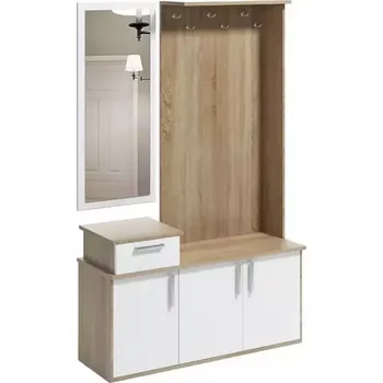 Předsíňová Stěna Gerber 110cm Dub Sonoma/Bílá