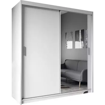 Kancelářská sestava Skříň Cherry 203 bílá/bílá+zrcadlo