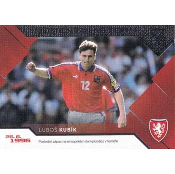 Sběratelský sportovní předmět insert karta LUBOŠ KUBÍK 2024 Hrdí Lvi Moment of History číslo MH-07