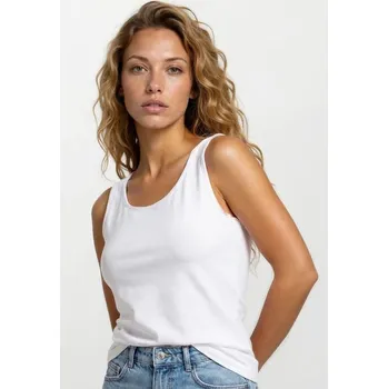 Bílá spodní košilka Clarissa s širokými ramínky M