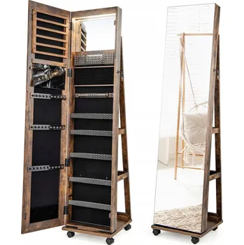 Konferenční stolek Toaletní Stolek Costway, odstíny hnědé, 38 x 163 x 40 cm