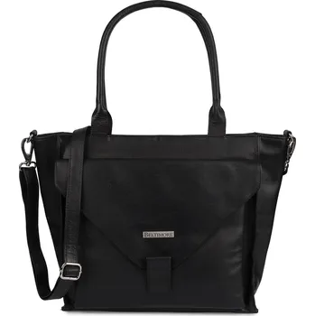 Kabelka Dámská kožená kabelka velká A4 shopper kabelka z lícové kůže saffiano Beltimore