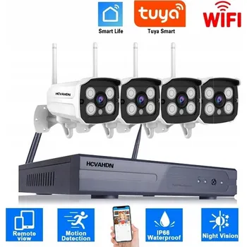 IP kamera SADA 4 WIFI KAMER S NAHRÁVACÍM ZAŘÍZENÍM A APLIKACÍ TUYA MAZIVO