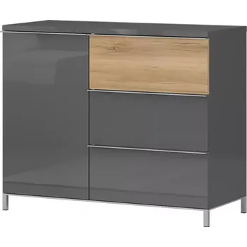 Předsíňová stěna Komoda 1d3s Onyx k13/on pacific walnut/anthracit