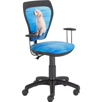 Dětský pokoj Otáčecí Židle Ministyle Black – Bílý Labrador