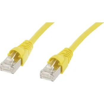 Datový kabel Telegärtner 100008266 RJ45 síťové kabely, propojovací kabely CAT 6A S/FTP 2.00 m žlutá samozhášecí, s ochranou, samozhášecí, bez halogenů, UL certifikace 1 ks