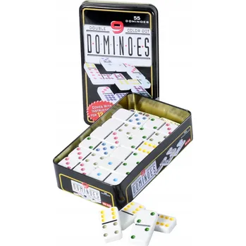 Desková hra Engelhart domino v kovové krabičce