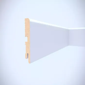 Podlahová lišta MDF Foge LB1 80 bílá lesk