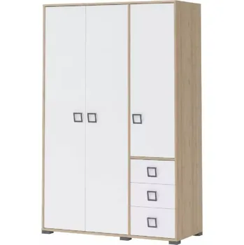 Dětský pokoj Rohová Skříň 3D3S Kiki G33-BK/KI-15 beech/white
