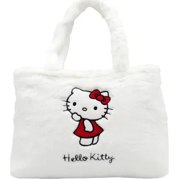 Deštník EP line Taška bílá kočička Hello Kitty plyšová velká 40x27cm na zip