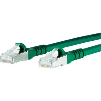 Datový kabel Metz Connect 1308453055-E RJ45 síťové kabely, propojovací kabely CAT 6A S/FTP 3.00 m zelená s ochranou 1 ks