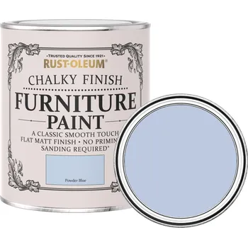 Barva na dřevo Křídová matná barva na nábytek Rust-Oleum Chalky Finish Furniture Paint Barva: Powder Blue/ prášková modř, Balení: 125 ml