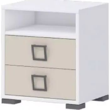 Ložnicová sestava Noční Stolek Kiki NS2-BE/KI-01 white/sand