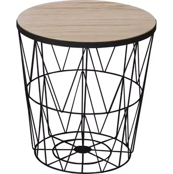 Konferenční stolek košík Space Černý/Dřevo