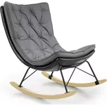 Houpací křeslo Indigo popelavý/černá