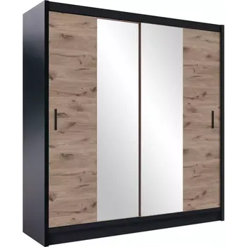 Předsíňová stěna Skříň Lizbona 2 203 černá/dub viking