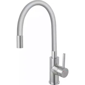 Vodovodní baterie Flexibilní baterie dřezová Fitness inox šedá