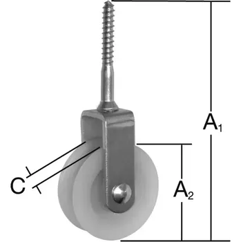 Tesařské kování Kladka 90 x 30 x 6 mm zn 1 ks