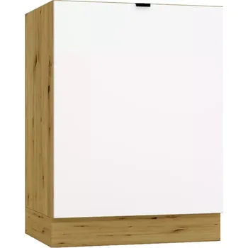 Kuchyňská skříňka Cosmo Gianna D60ZL P/L bílá alaska/kor. dub artisan