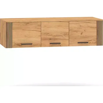 Šatní skříň Nástavec Skříň Urso 11 3D dub craft zlatá/černá