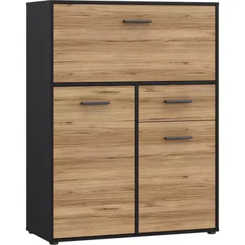 Komoda Mokkaro černá/dub catania