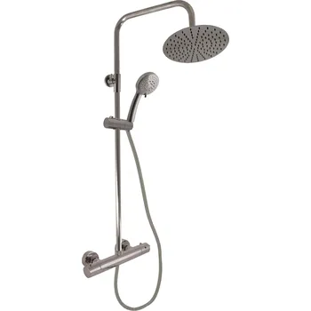 Sprchový set TERMOSTATICKÁ - Sprchový systém s termostatickou baterií a teleskopickou tyčí, Metal Grey - kartáčovaná TRM82.5/5-01.4MGK, RAV Slezák
