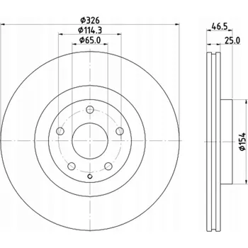Brzdový kotouč Brzdový kotouč Hella 8DD 355 134-771