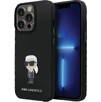Pouzdro na mobilní telefon Karl Lagerfeld Silicone pouzdro iPhone 14 Pro Max Ikonik Metal Pin růžové