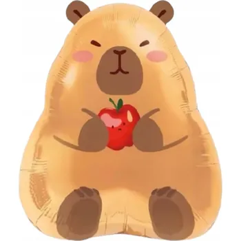 Balónek Fóliový balónek S JABLKEM KAPYBARA a jablkovou dekorací