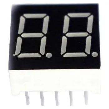 TRU COMPONENTS 7segmentový displej červená 10.20 mm 2 V Počet číslic: 2 TRU-7S2-40RAG